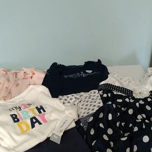 9 month size lot with dress, 2 outfits and a sleeper